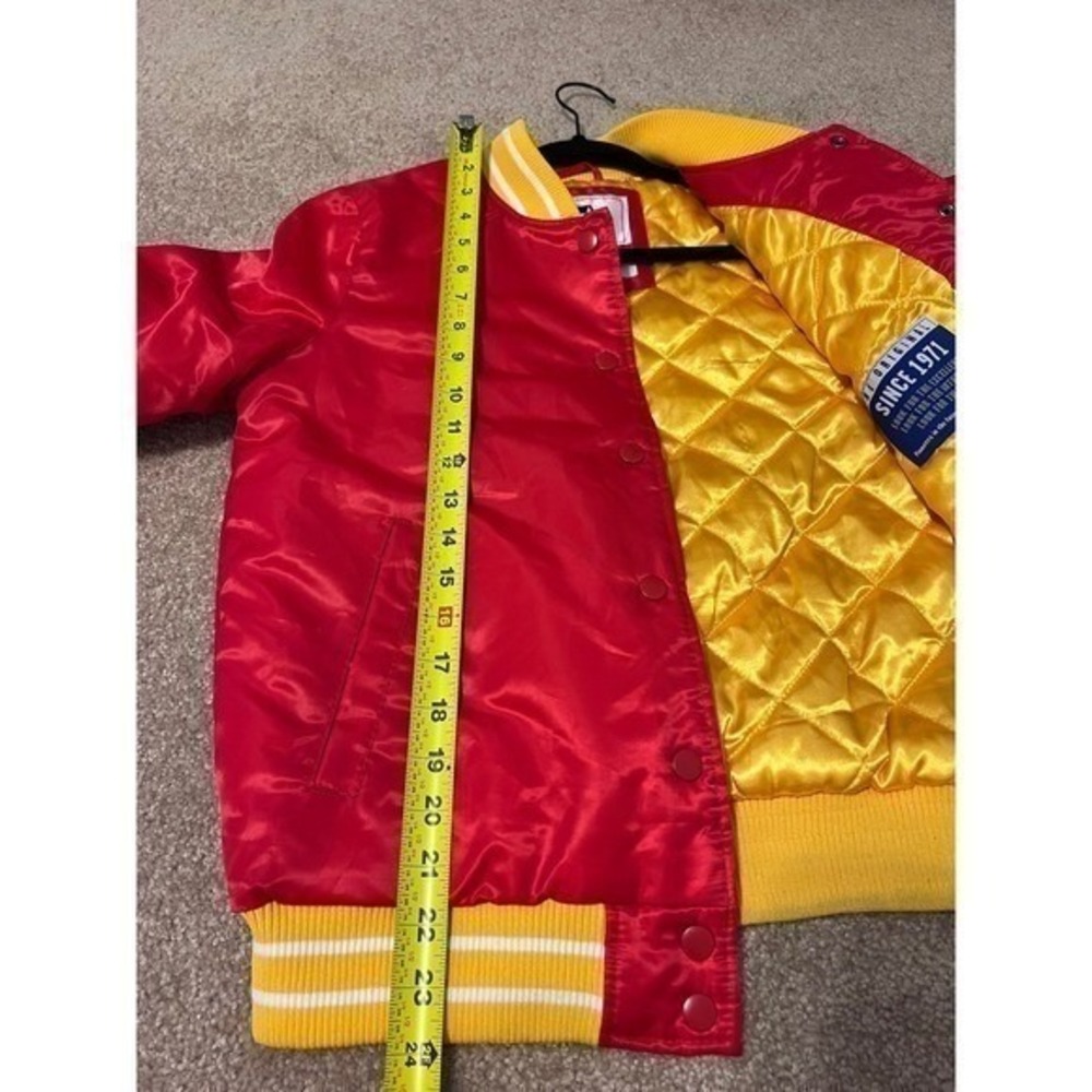 NFL Kansas City Chiefs Red Satin Bomber Jacket Womens XS NFL G-III - Picture 9 of 10